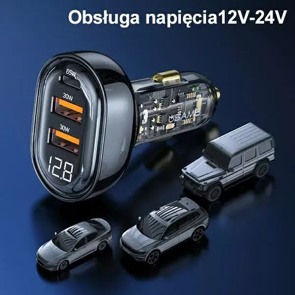 Lādētājs usams US-CC158 — 2× USB-A + 1× USB-C Photo 12