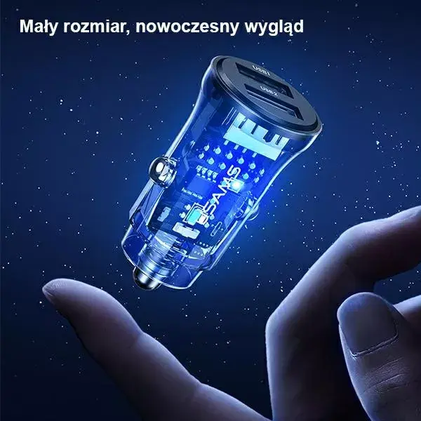 usams CC162 3A 2x USB‑A автомобильное зарядное Photo 5