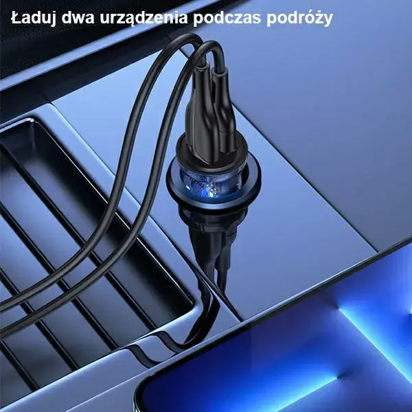usams CC162 3A 2x USB‑A автомобильное зарядное Photo 6