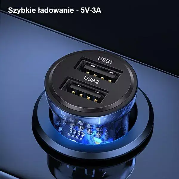 usams CC162 3A 2x USB‑A автомобильное зарядное Photo 7