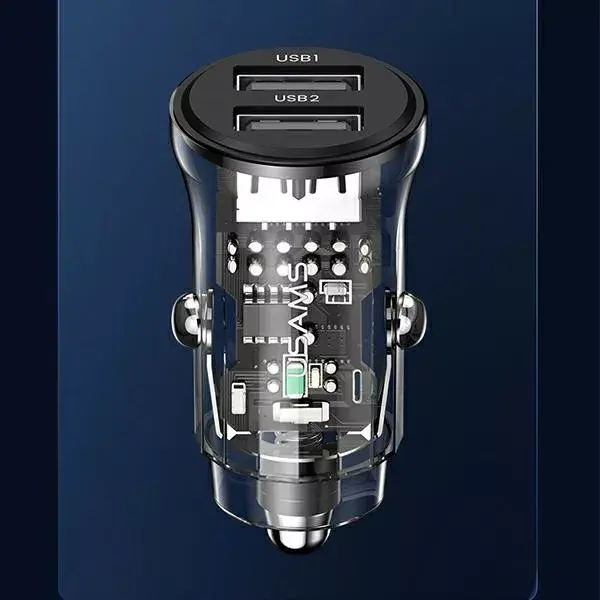 usams CC162 3A 2x USB‑A автомобильное зарядное Photo 10