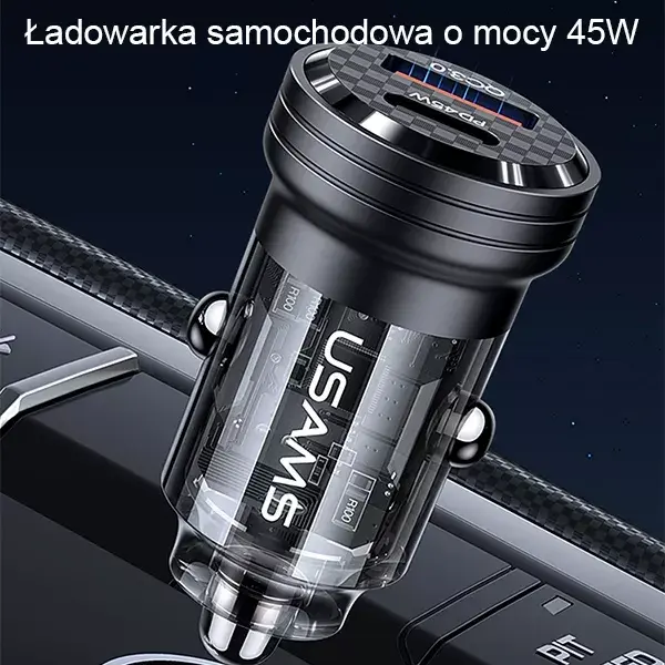 usams CC175 45W USB + USB‑C barošanas adapteris Photo 2