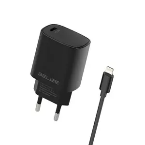 Сетевой адаптер Beline 20W USB-C PD 3.0 с Lightning кабелем (чёрный)
