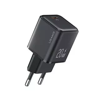 USAMS Ład. siec. 1xUSB-C PD20W (tikai galva) PD3.0 Fast Charging czarny|melns X-ron Series CC183TC01 (US-CC183)