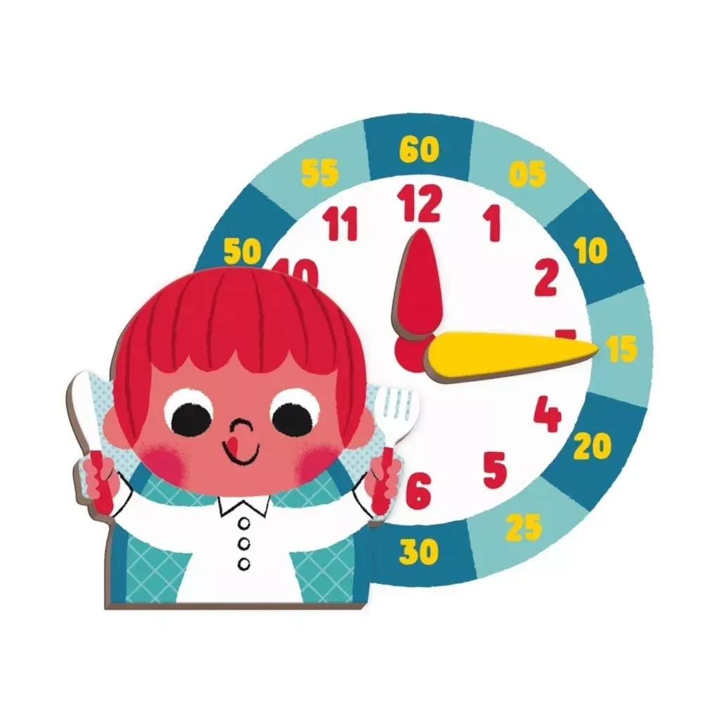Learning Toy Janod Learn To Tell The Time Magnéti'book Photo 4