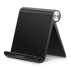 UGREEN LP106 Универсальная настольная подставка для мобильных телефонов и смартфонов черного цвета из ABS-пластика и силикона