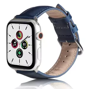 Ремешок Beline из кожи для Apple Watch 42/44/45/49 мм — синий