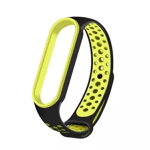 Ремешок Beline для Mi Band 7/6/5 — черно‑зелёный дизайн, совместимый браслет для фитнес‑трекера