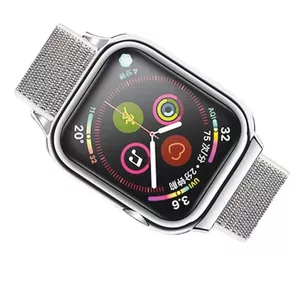 Ремешок с чехлом USAMS для Apple Watch 4, 5, 6, 7, SE 40/41мм, серебристый