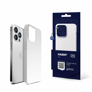 3MK HARDY telefona vāciņš iPhone 15 Pro Max Sudrabaini-balts