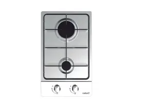 Gas Hob CATA GI 3002 X, 2 burners, rotary knobs