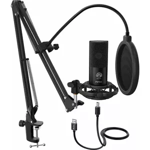 USB microphone kit Fifine T669 with pop filter and tripod stand
