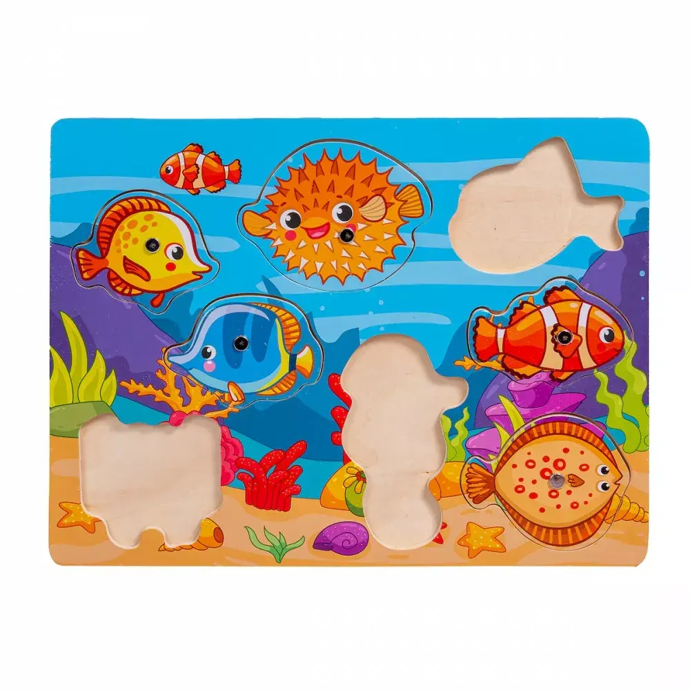 Wooden magnetic fishing puzzle Smily SPW83609 Photo 3