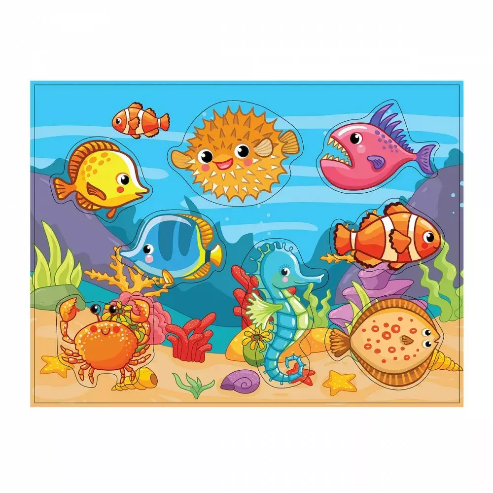 Wooden magnetic fishing puzzle Smily SPW83609 Photo 7