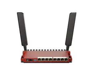MikroTik L009UiGS-2HaxD-IN Wireless Router Gigabit Ethernet Wi-Fi 6 Single-band 2.4 GHz 8 RJ-45 Ports USB 3.0 Red