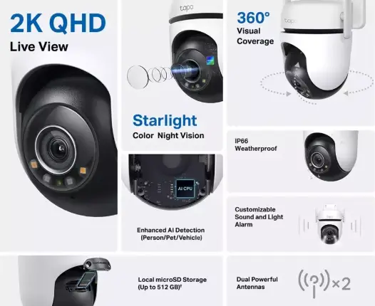 IP kamera TP‑Link Tapo C520WS — 4 MP, Wi‑Fi, IP66 Photo 14