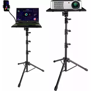 Projector mount Mozos PL1 — floor stand for projector and laptop, adjustable height and angle