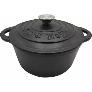 Cast iron pot KingHoff KH-1476 4.0 L — heavy-duty stovetop and oven cookware