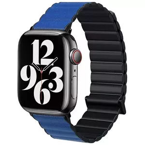 Ремешок Beline Magnetic Pro для Apple Watch 38/40/41 мм — магнитная застёжка, чёрный/синий