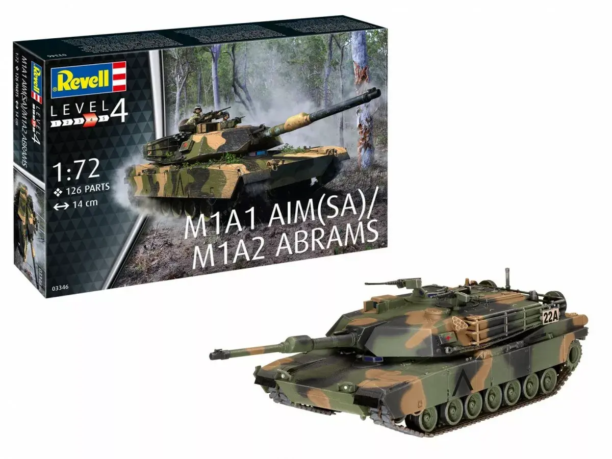 REVELL M1A2 Abrams 1/72 scale model kit Photo 2