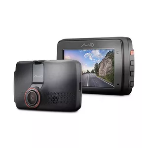 Dashcam MIO MiVue 802 car camera, 2560×1440 QHD 140° 60fps, 2.7" display, battery/USB, microSD up to 128GB, G-shock, collision detection