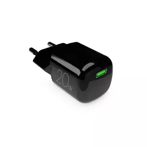 Зарядное устройство PURO PUFCMTCUSBC20WGBLK — 20 Вт для дома, AC с USB-C, USB-A и беспроводной зарядкой, чёрное