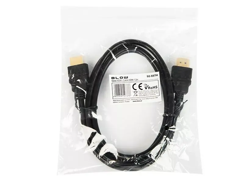HDMI vads BLOW HDMI‑HDMI Premium 1,5 m 4K Photo 2