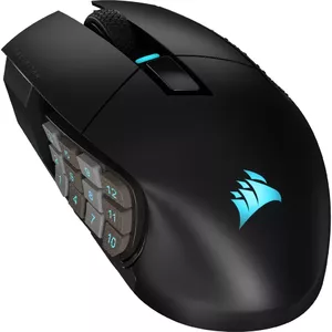 Corsair SCIMITAR ELITE WIRELESS pele Speļu Labā roka RF Wireless + Bluetooth + USB Type-C Optisks 26000 DPI