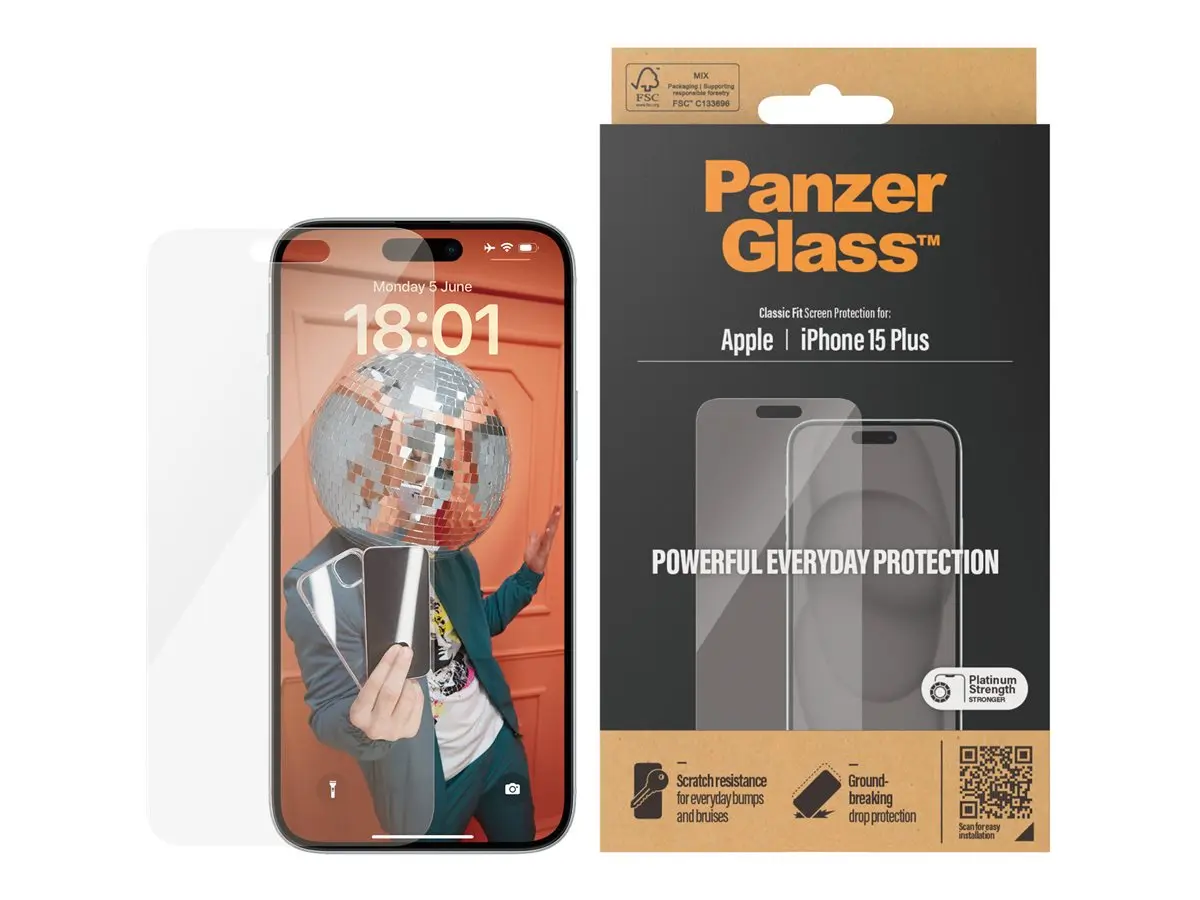 Защитное стекло PanzerGlass Classic Fit для iPhone 15 Plus Photo 11