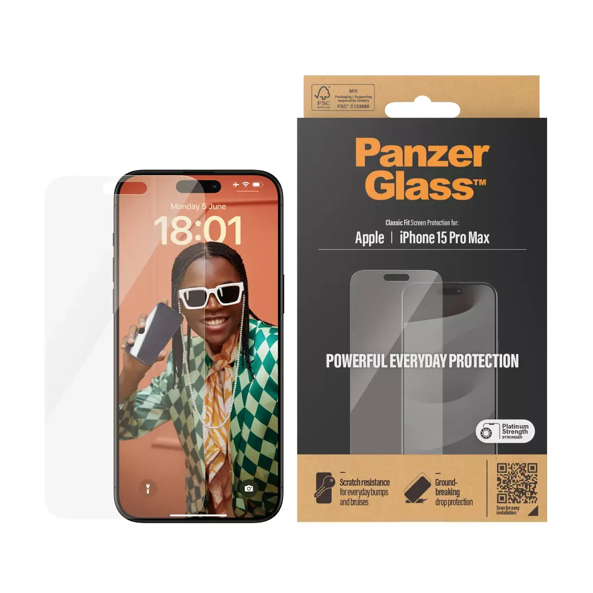 Ekrāna aizsargs PanzerGlass iPhone 15 Pro Max Photo 3
