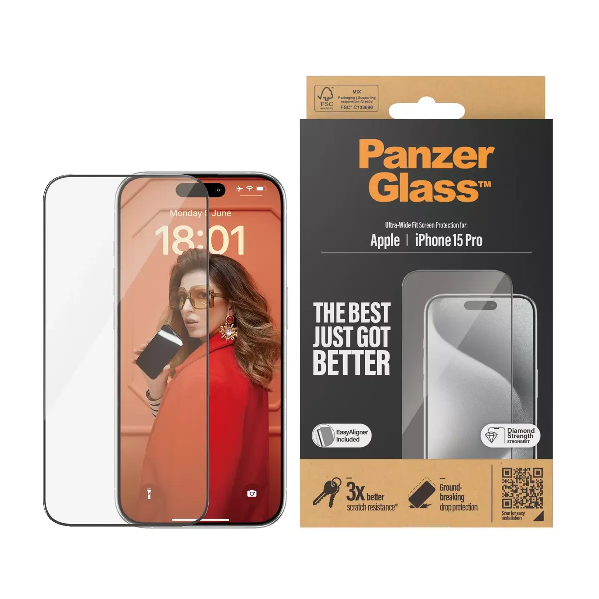 Ekrāna aizsargs PanzerGlass iPhone 15 Pro Photo 2