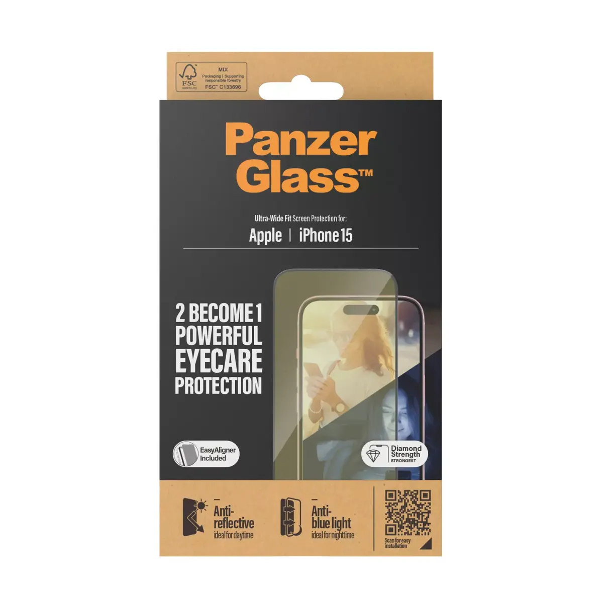 Eyecare ekrāna aizsardzība PanzerGlass iPhone 15 Photo 3