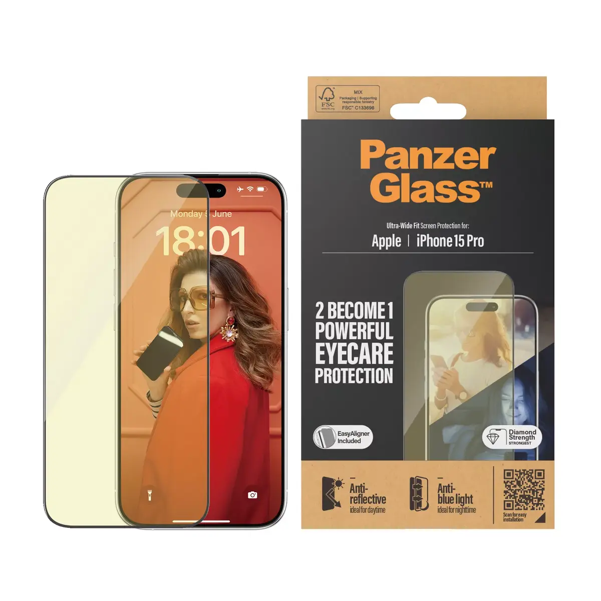 Ekrāna aizsardzība PanzerGlass iPhone 15 Pro Photo 2