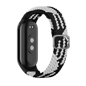 Siksna Mi Band 8 Textile melna|balta melna|balta