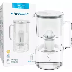 Фильтровальный кувшин wessper WES202-WH — настольный фильтр‑кувшин, сменный картридж совместим