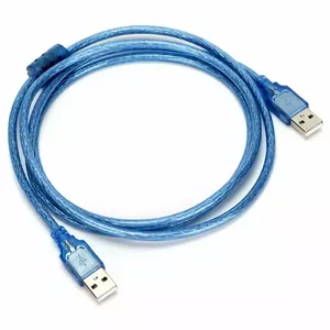 USB 2.0 male-to-male connection cable RoGer RO-UB15-BL, 1.5 m, blue
