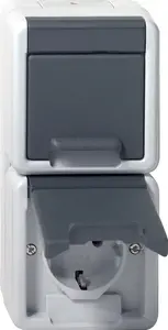 Socket outlet Schuko Gira 4780 30 — 250 V, 16 A, grey, plastic housing