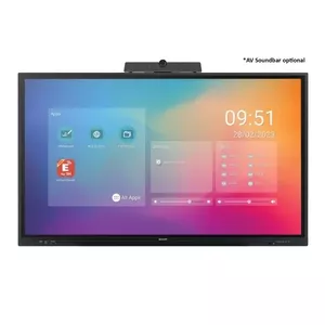 Sharp PN-LC752 Digital signage flat panel 190.5 cm (75") LCD Wi-Fi 450 cd/m² 4K Ultra HD Black Touchscreen Built-in processor Android 11 16/7
