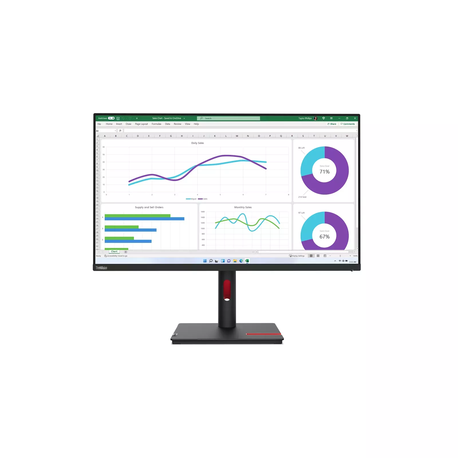 Monitors Lenovo ThinkVision T32h-30 Photo 1
