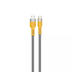 DUDAO L23AC 120W USB - USB-C cable USB cable 1 m USB A USB C Grey, Yellow