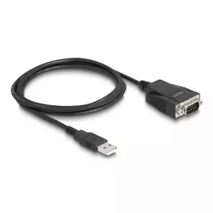 DeLOCK 64222 USB 2.0 Type-A to RS-232 DB9 Cable Gender Changer 0.13m Black