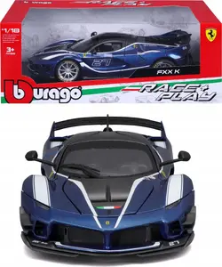 Модель автомобиля Bburago Ferrari FXX-K EVO 1:18, готовая к показу, синий, масштаб 1:18