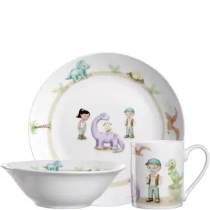 Tableware set LEONARDO Bambini Aventura 3-piece ceramic multicolour for 1 person