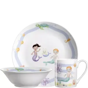 Tableware set LEONARDO Bambini Aventura 3-piece ceramic multicolour for 1 person
