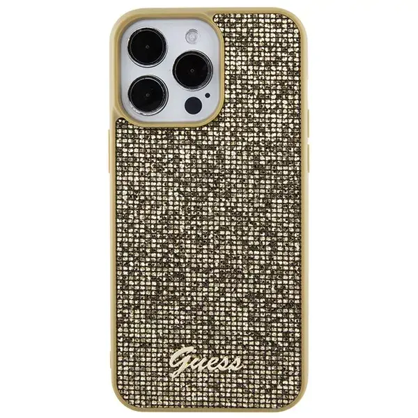 Hard case GUESS for iPhone 15 Pro Max — Gold Disco Photo 3