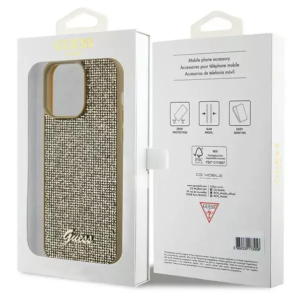 Hard case GUESS for iPhone 15 Pro Max — Gold Disco Photo 8