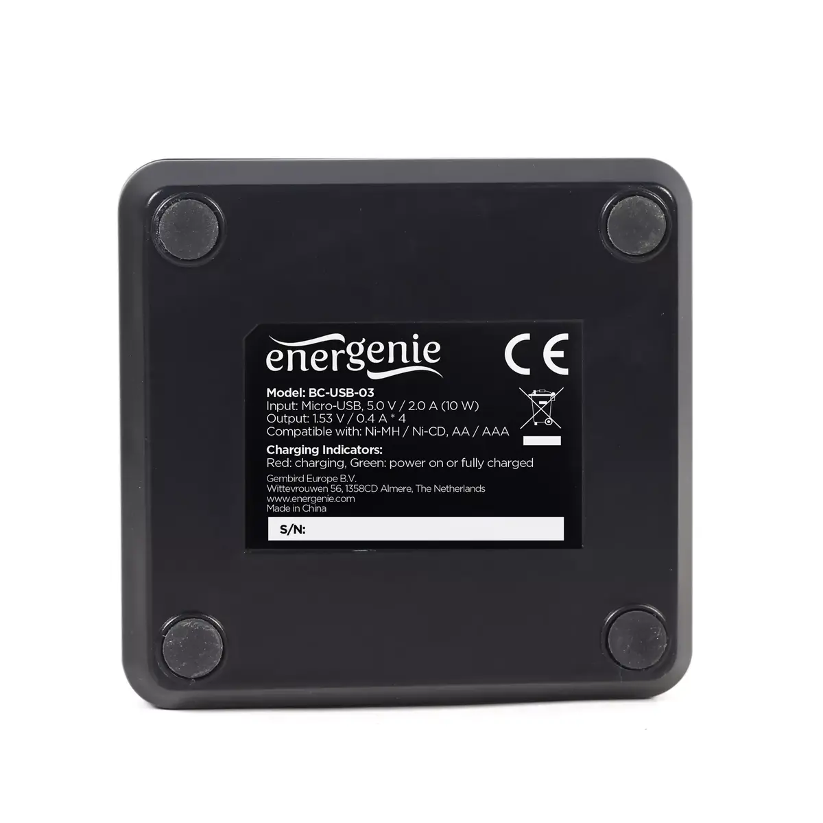 Battery Charger Gembird BC-USB-03 Photo 6