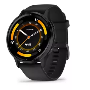 Смарт‑часы GARMIN Venu 3 — 1.4" AMOLED, корпус 45 мм, GPS, Wi‑Fi, силиконовый ремешок (черный/серый)