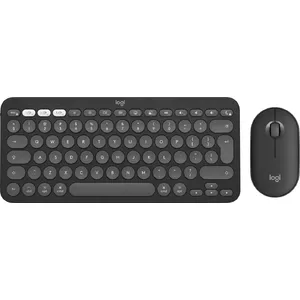 Logitech Pebble 2 Combo for Mac tastatūra Pele iekļauta RF bezvadu sakari + Bluetooth QWERTY US International Grafīts