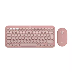 Logitech Pebble 2 Combo Беспроводная Клавиатура Мышь Розовая QWERTY
